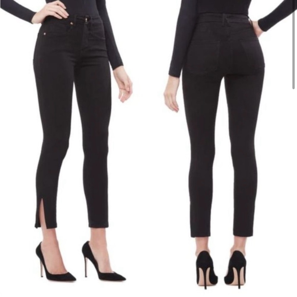 Good American Good Waist Crop Slit Ankle